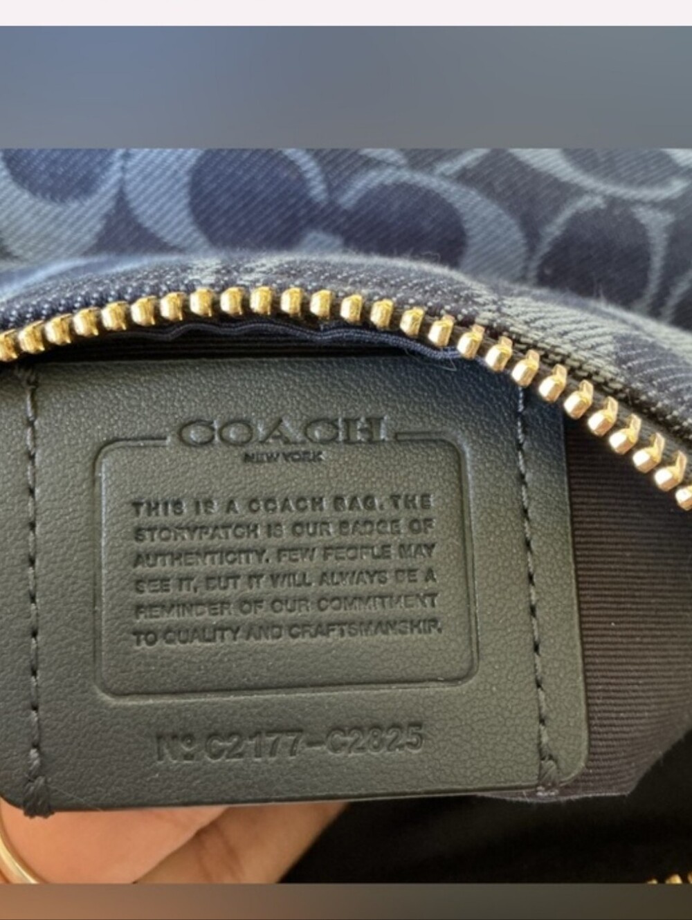 Coach Denim Crossbody Bag in Signature Jacquard- EUC - Picture 7 of 7